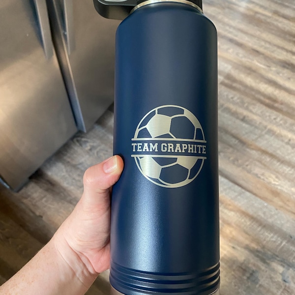 Personalized Laser Engraved Water Bottle With Custom Logo Name Text ...