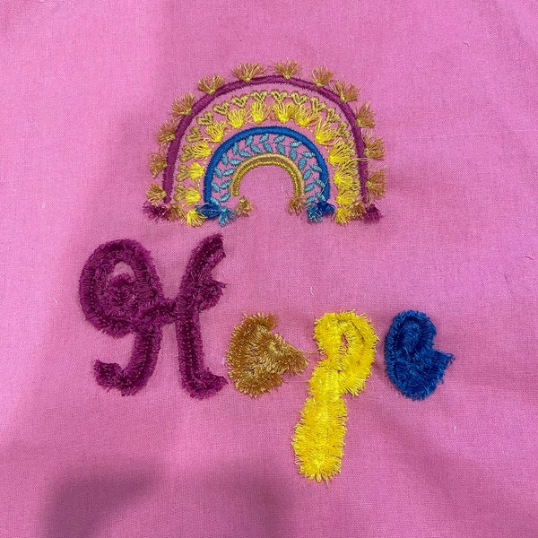 Big Fringe Extra Fluff! Fringed FONT Alphabet Letters Machine ...