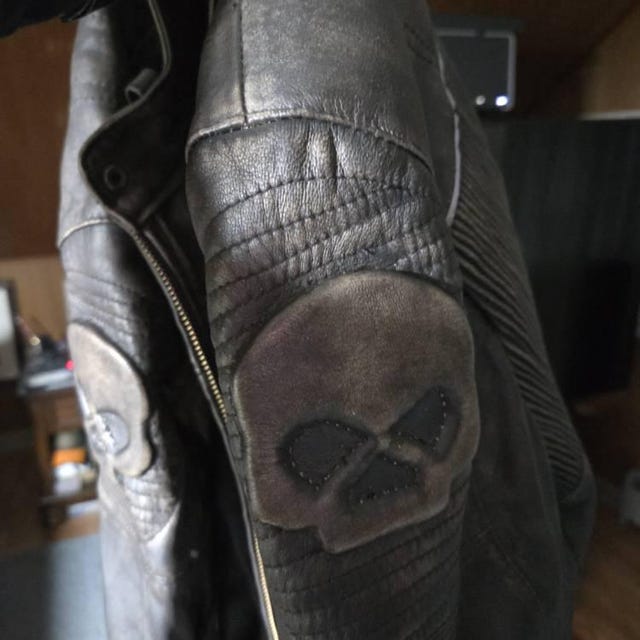 Men's Real Cow Leather Brown Distressed Skull Biker Motorcycle Men's Real Cow Leather Brown Distressed Skull Biker Motorcycle