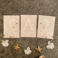 Swan Princess Prints Swan Nursery Decor Girls Bedroom Wall - Etsy