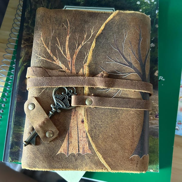 Tree of Life Leather Journal - Antique Handmade Deckle Edge Vintage ...