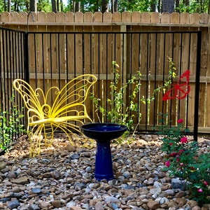 Outdoor Garden Decor Natural Steel Garden Decor Monarch | Etsy