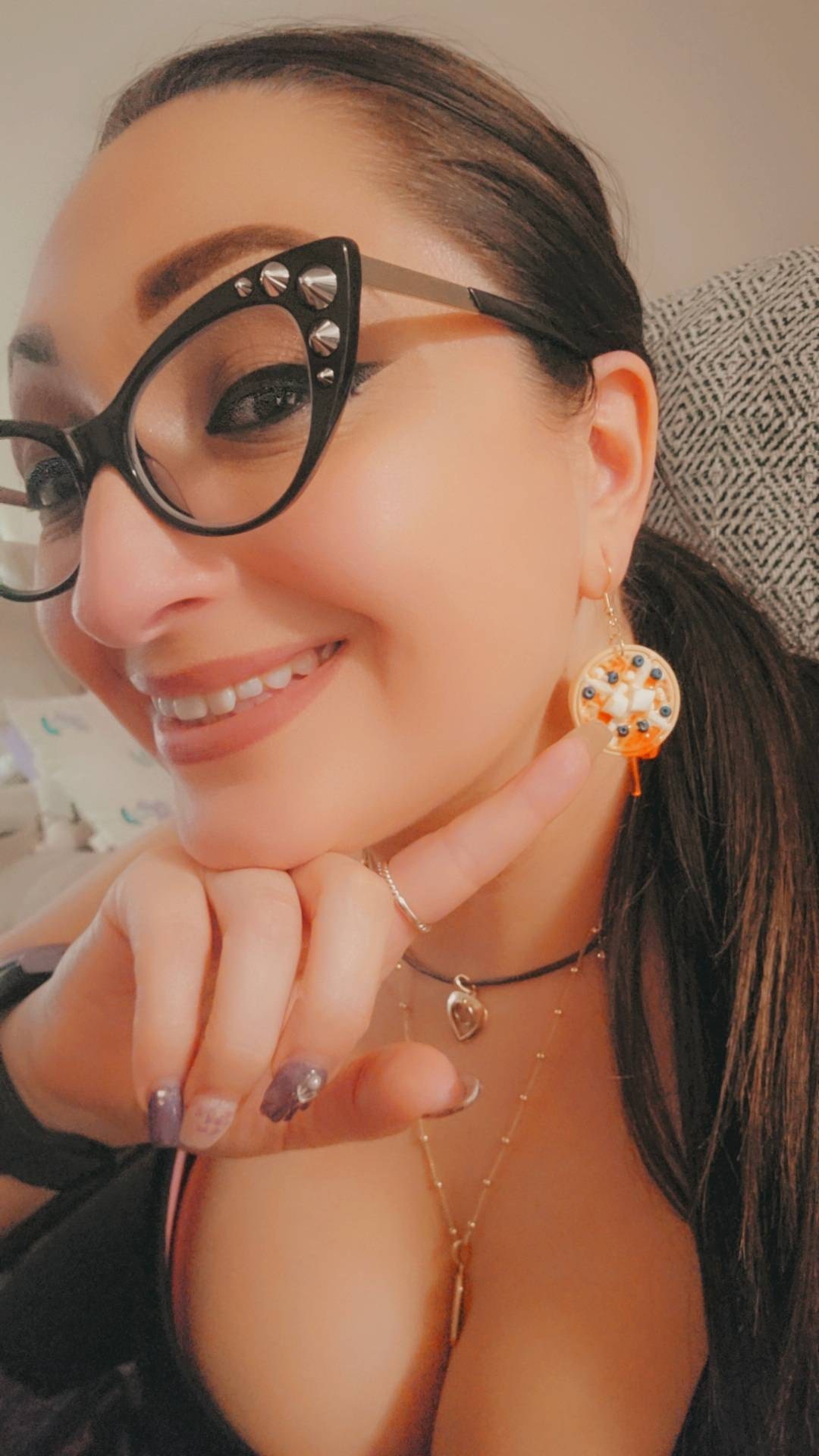 Waffle earrings,  Blueberry waffle earrings, butter waffle earrings