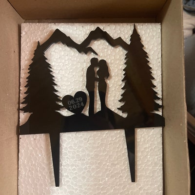 Lesbian Wedding Cake Topper - Mrs & Mrs Acrylic Topper With Surname Personalization - View #5