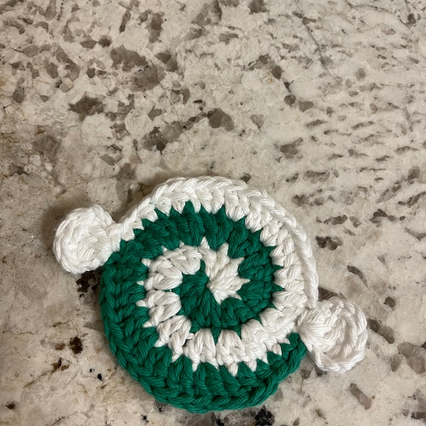 CROCHET PATTERN to Make a Christmas Peppermint Candy Pinwheel Coaster ...
