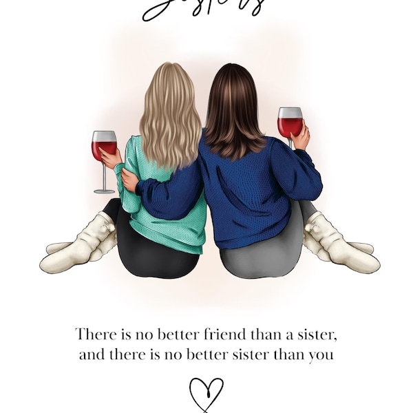 Personalised Gift for Your Sister - Choose Your Quote, Print for ...