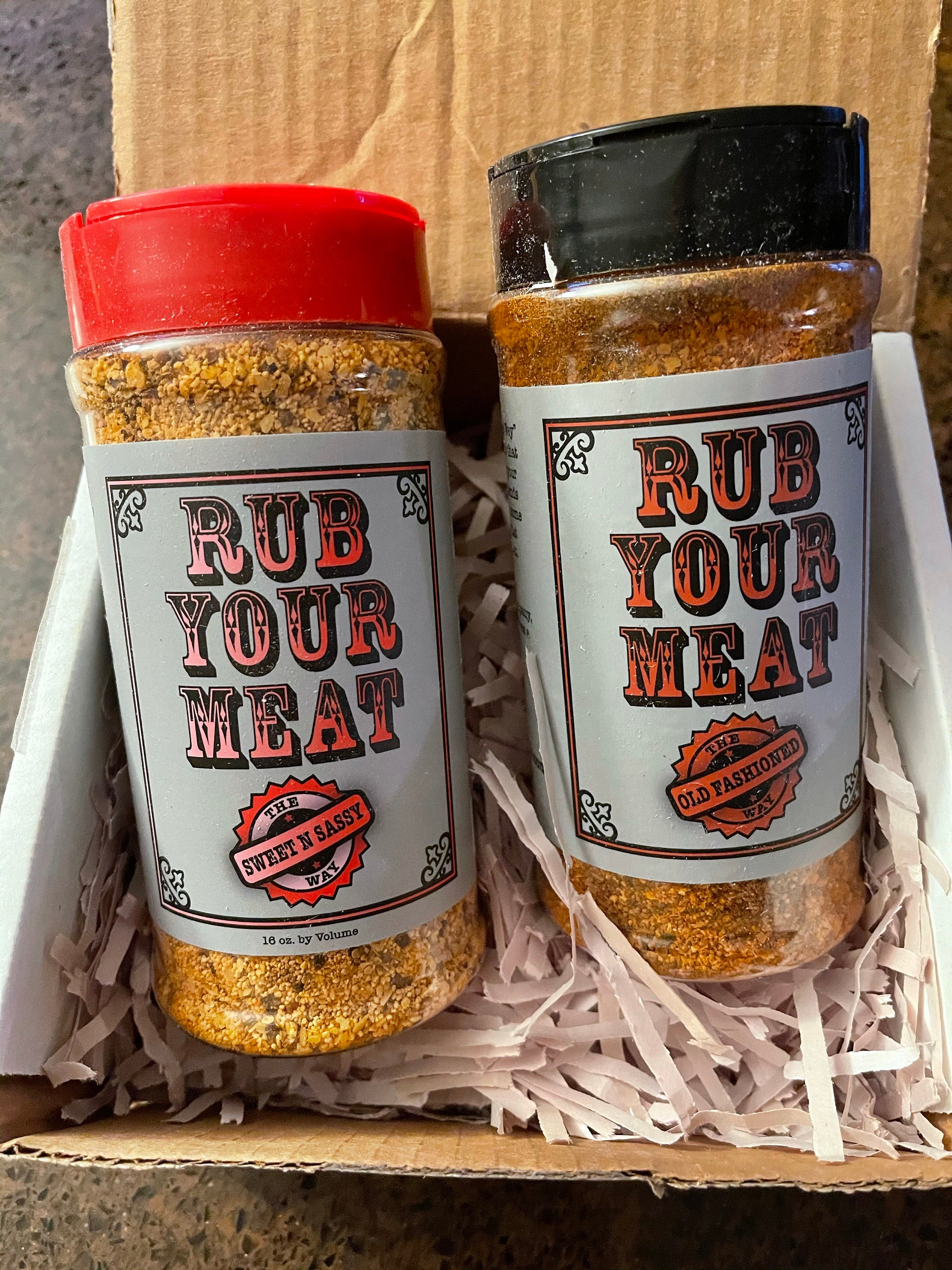 Ultimate BBQ Seasoning Trio - 3 Large Rub Your Meat Bottles