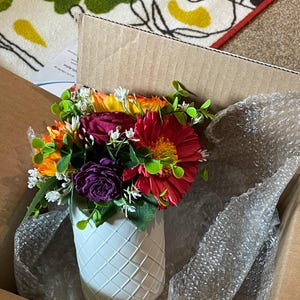 Summer Wood Flower Arrangement - Sola Flower Bouquet - Colorful Flower Centerpiece - Floral Home Decor - Forever Flowers