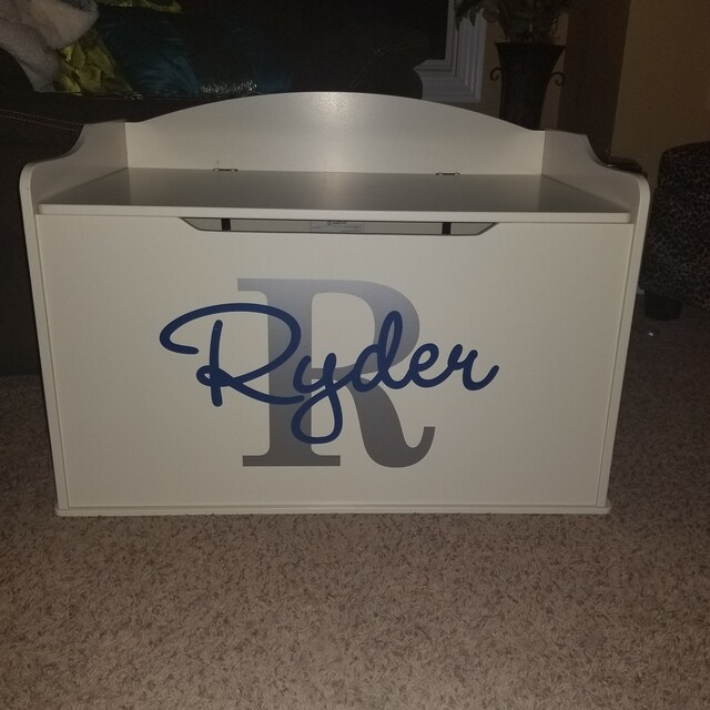 Personalized Toy Box Decal Monogram Decal for Toy Chest Toy Etsy