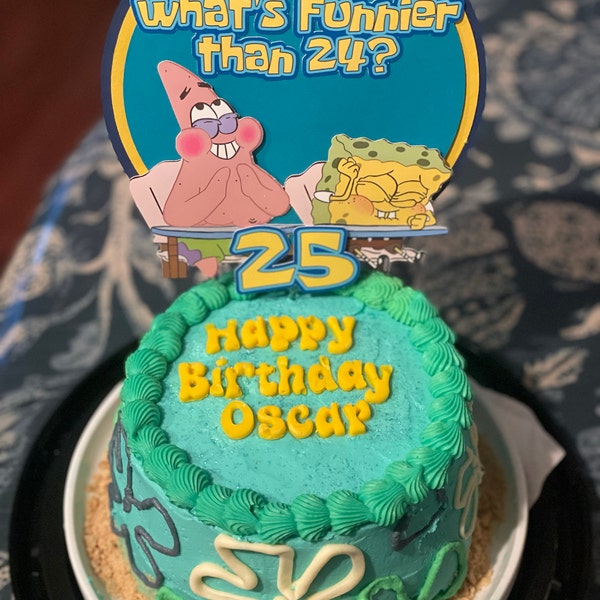 3D Sponge Cake Topper What's Funnier Than 24 Cupcake Toppers Cake