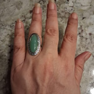 Jade Ring 🌿 – Dunne Fidget Ring met Groene Lijn