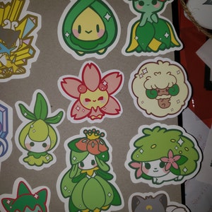 Cute Kawaii Grass Pokemon Stickers Budew Petilil Lilligant - Etsy UK