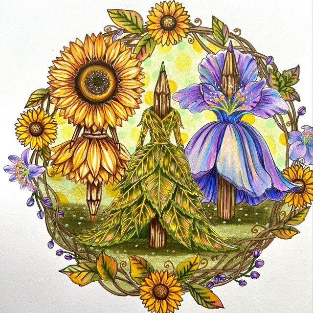 Blossomia Coloring Book Part 1: 20 Floral & Whimsical Art Pages