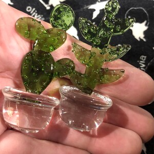 Handmade Minimalism Lovely Glass Cactus Bonzai Miniature Art Etsy