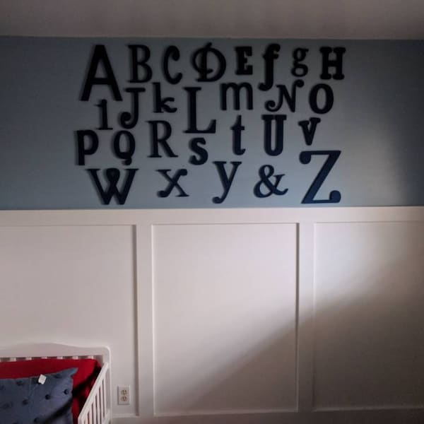 Fast Shipping - Unfinished Wooden Alphabet Letters Set - Wooden Letter ...