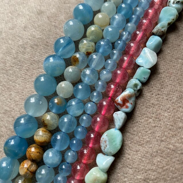 Perles Rondelles En Pierre Naturelle Jaspe - 4mm X 6mm - Pour Création Bijoux - Lot De 5