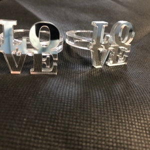 Love Napkin Ring Holders Personalized Wedding Napkin Rings Valentines ...
