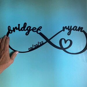 Custom Infinity Metal Sign Infinity Name Sign Personalized Infinity ...