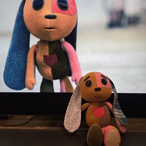 ロスト・オリーのぬいぐるみ布人形うさぎパッチワーク - Etsy 日本