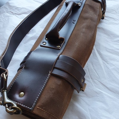 Waxed Canvas and Leather Tool Roll - Etsy