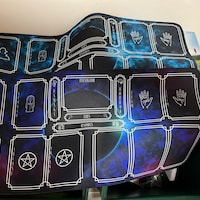 Blueprint Pattern Playmat, Printed Neoprene Card Table Mat for Tabletop ...
