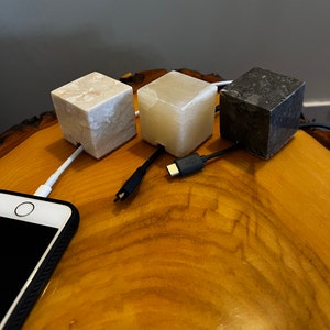 Marble Cube Cable Holder/ Cable Management Holder/Cable Organiser/Desk Cable Holder/Cable Keeper/Cable Tidy Gift for him/her Birthday gift