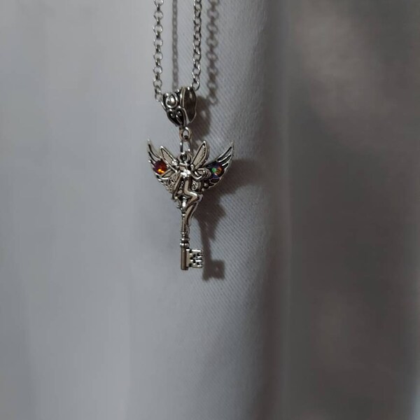 The Giving Keys Heart Drop Mini Skelton Key Necklace main image 1