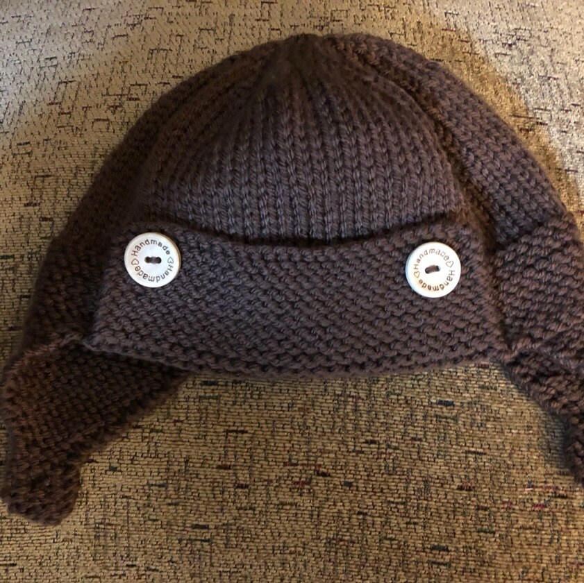 Baby Pilot Hat Knitting Pattern WRIGHT FLYER Etsy