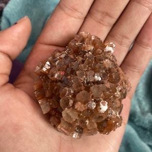 Aragonite star cluster (1&quot; - 3&quot;) - raw cluster - healing crystals - brown aragonite cluster - raw aragonite cluster geode - crystal cluster photo