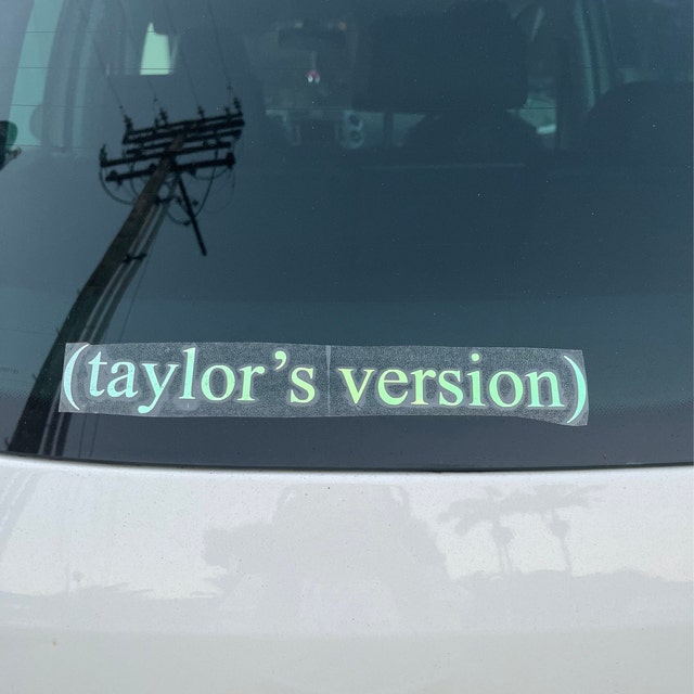 Taylor's version car decal, Swiftie, Taylor Swift car decal