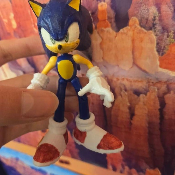 Sonic the Hedgehog Custom 3D Printed Jakks Pacific Metal Sonic Inspired ...