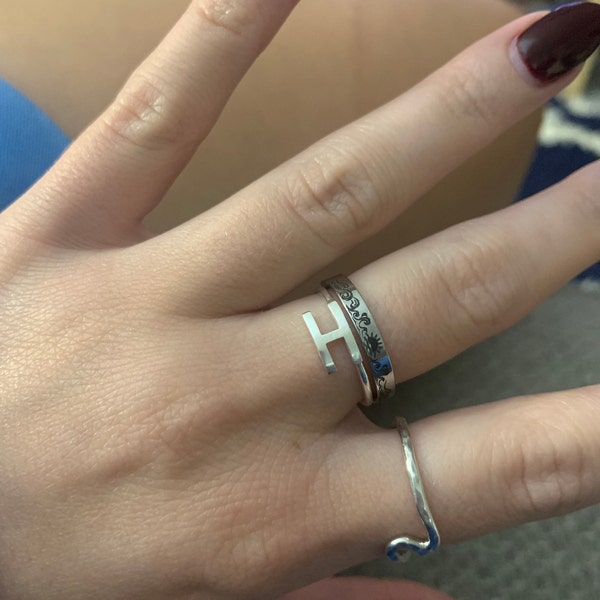 Crystal Sunset Waves Sterling Silver Ring main image 0