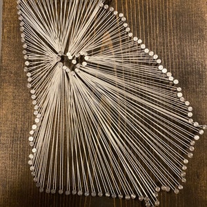 DIY State String Art Kit/ Nail Art Kit/ State String Art/ Anniversary Gifts  for Men/ Anniversary Gifts for Women 