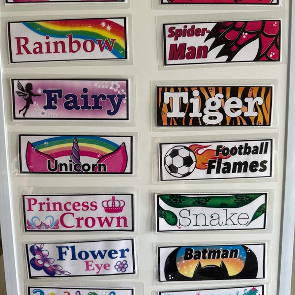 Basic Face Painting Word Board, Printable Sign, Boys and Girls Design ...