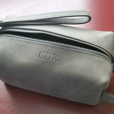 PERSONALIZED Dopp Kit Mens Leather Dopp Monogrammed Grooming Kit ...