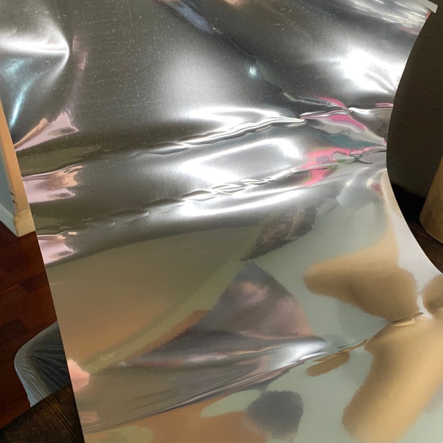 Ant Chrome Mirror Metallic Vinyl - Silver Glossy Permanent Craft Vinyl Roll