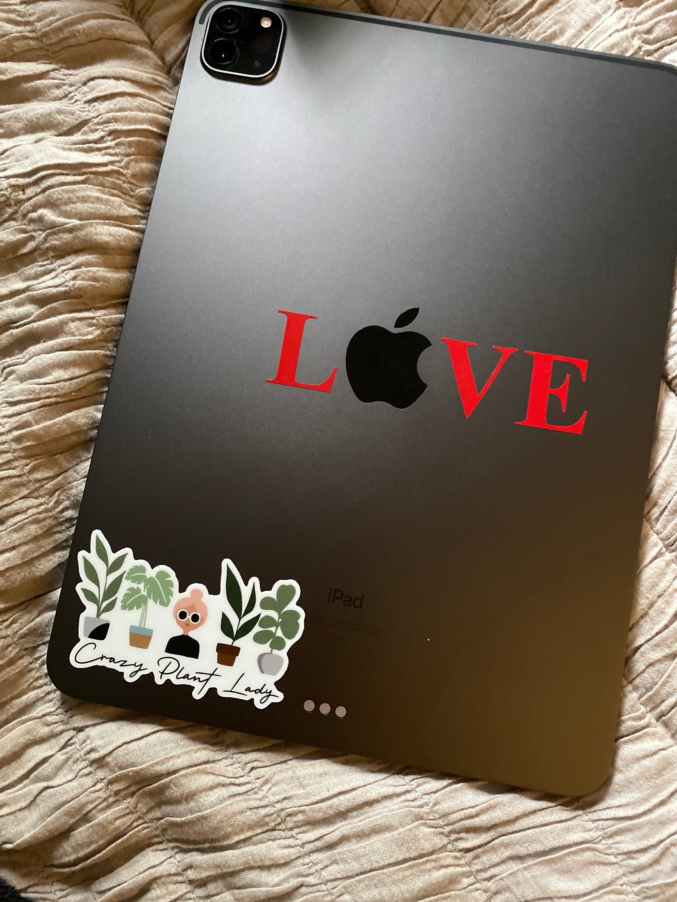 Crazy Plant Lady Durable Sticker | With or Without Text | Plant Lover Decal | Vinyl Weatherproof Decal | Water Bottle Sticker | 3&quot;