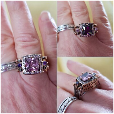 Turkish Handmade Jewelry Reversible 2 Rings in 1 Ring Square Cut ...
