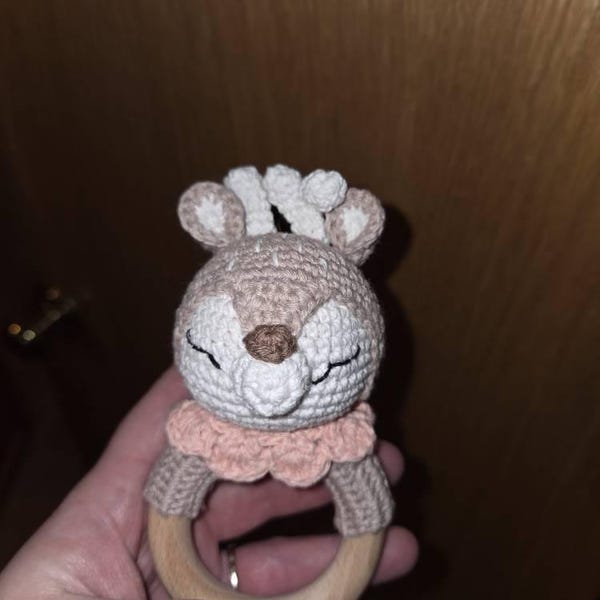 Personalized Baby Rattle, Wooden Baby Rattle, Montessori Toy, Baby ...