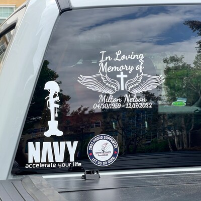 In Loving Memory Sticker Decal Custom Memorial Decal Personalized ...