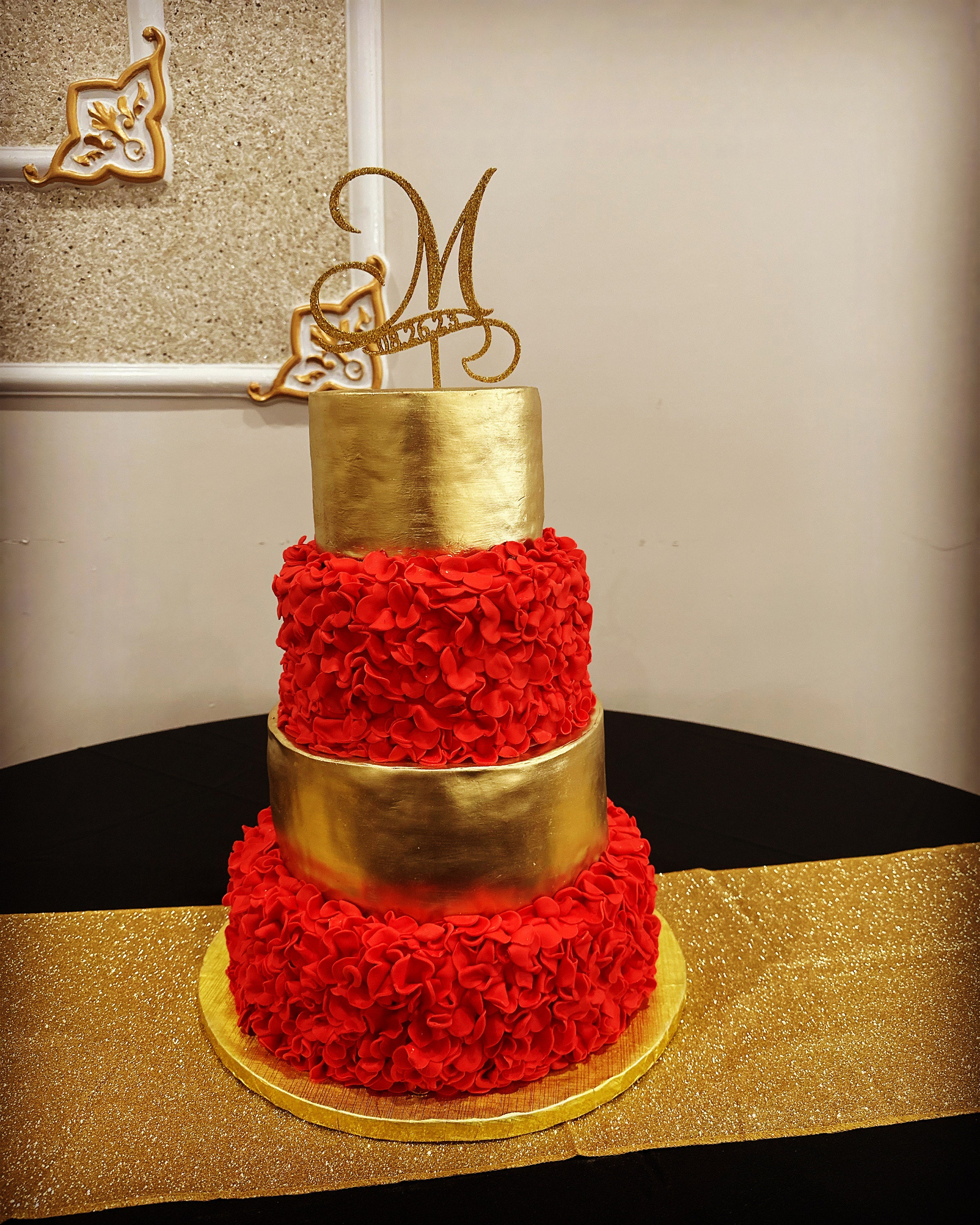 Wedding cake topper, Monogram cake topper, Initial Cake Topper Gold cake topper, Rustic cake