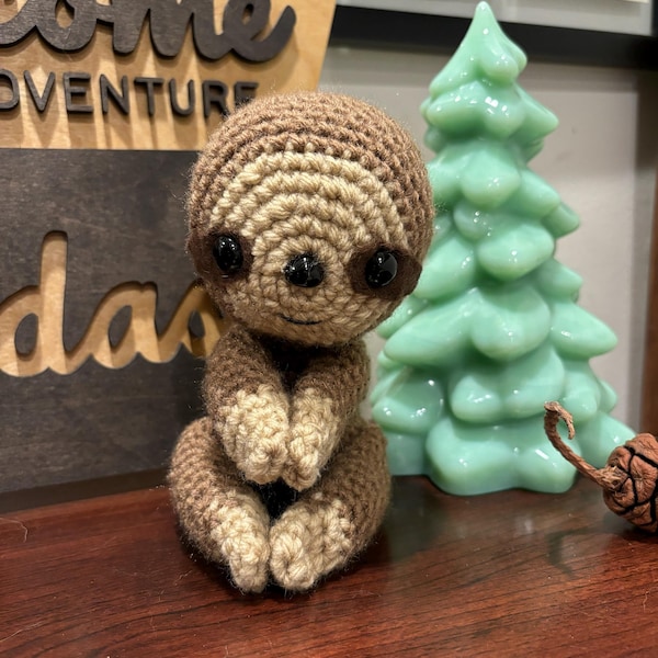 PATTERN: Sammy the Sloth - Crochet Sloth Pattern - Amigurumi Sloth ...
