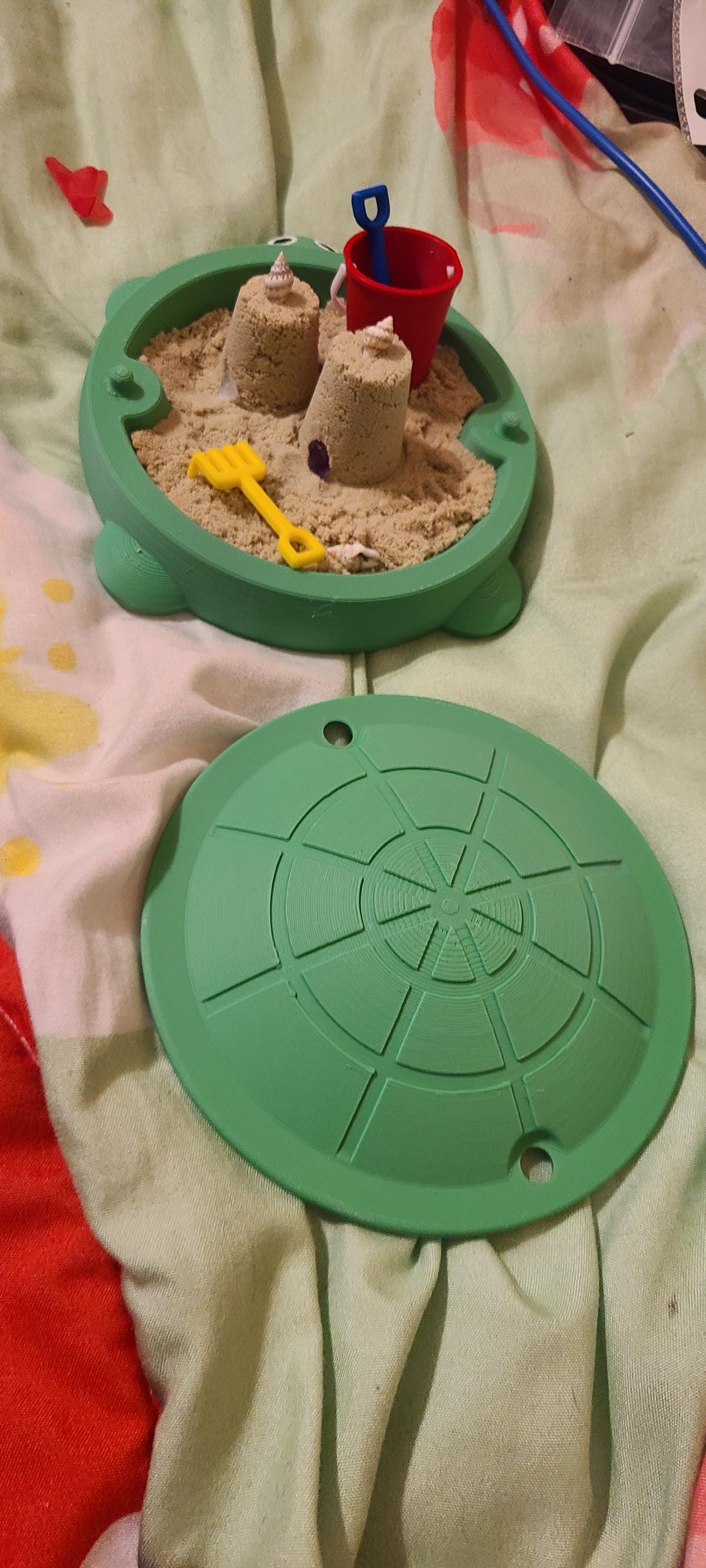 Mini Turtle Sandbox with Sand & Mini Tools - Sensory Zen Garden, 90s Nostalgia, 90s Toys, Office Decor, 4.5&quot; Small Size