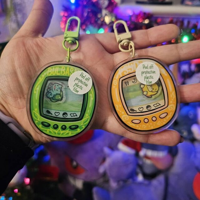 Virtual Pet Shaker Keychains - Etsy