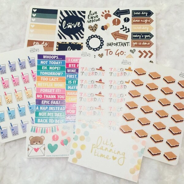 Tapioca Bubble Tea Planner Stickers- 30 Count - Etsy