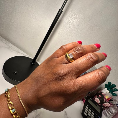 Irregular Gold Ring Open Circle Ring Gold Textured Ring Asymmetric ...