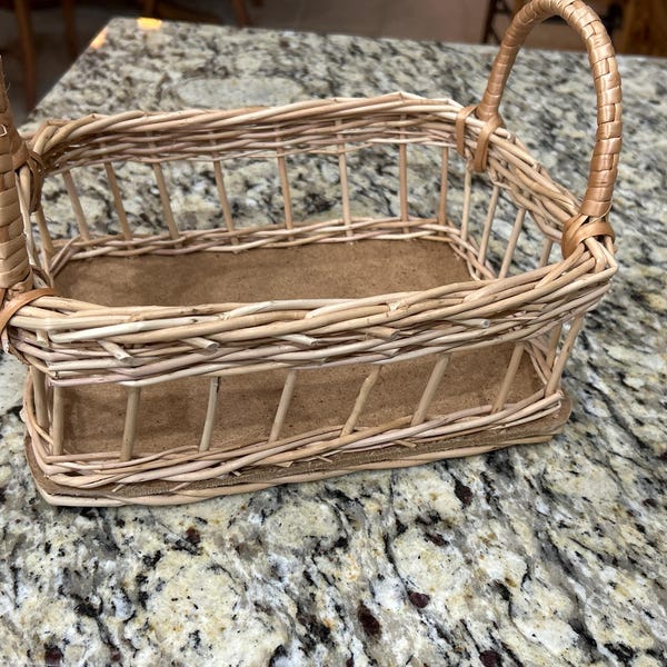 E-wicker24 Large Willow Fireplace Basket, Natural Coloured