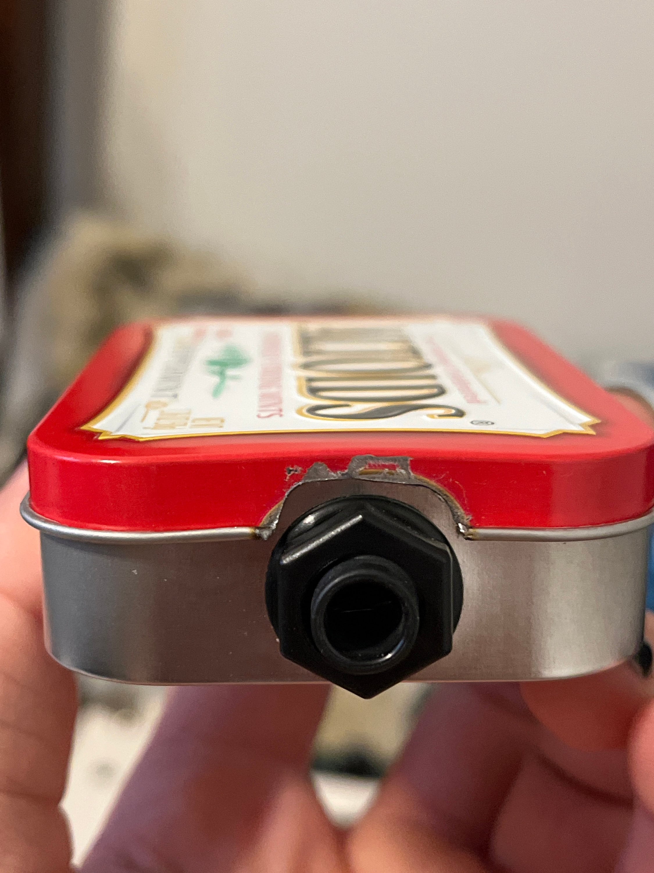 Portable Mint Tin Amp and Speaker for Electric Guitar- Altoids Red/Black handmade gifts for musicians FREE SHIPPING