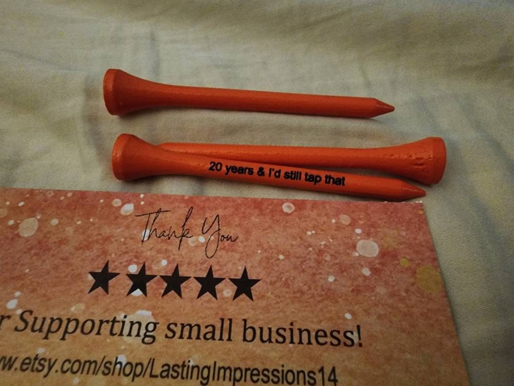 Set of 15 Personalized Golf Tees - Laser Engraved - 2.75 inch - Any Color