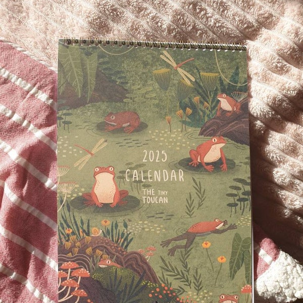 2025 Calendar A4 Illustrated Wall Calendar. Cottagecore. Mushrooms ...